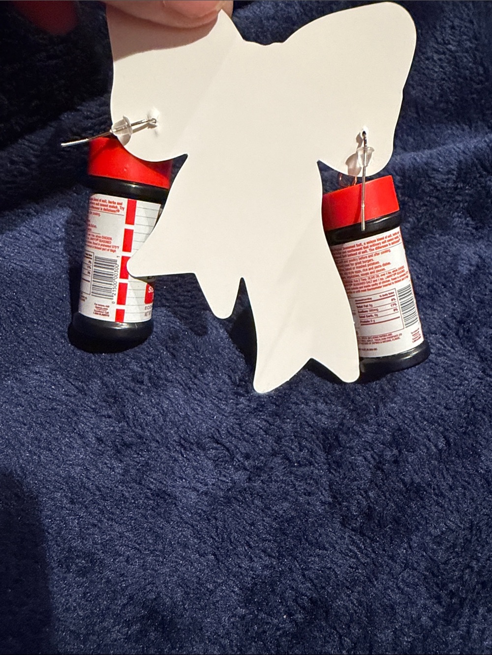 Seasoned Salt Bottle Earrings - - Picture 2 of 3